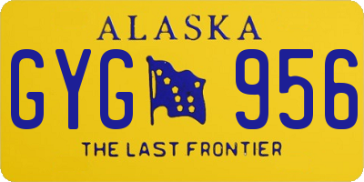 AK license plate GYG956