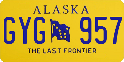AK license plate GYG957