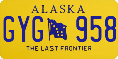 AK license plate GYG958