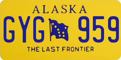 AK license plate GYG959