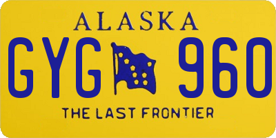 AK license plate GYG960