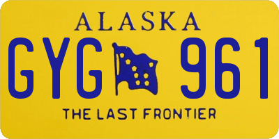 AK license plate GYG961