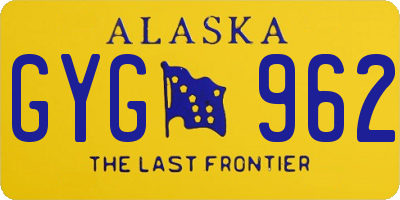 AK license plate GYG962