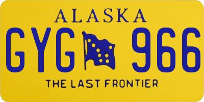 AK license plate GYG966