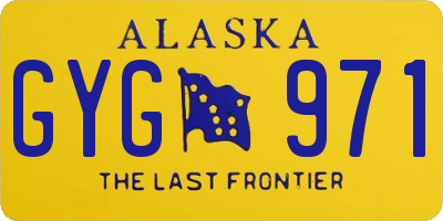 AK license plate GYG971