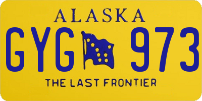 AK license plate GYG973