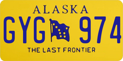 AK license plate GYG974