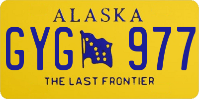 AK license plate GYG977