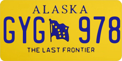 AK license plate GYG978