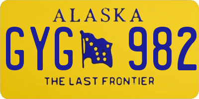 AK license plate GYG982