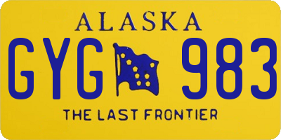 AK license plate GYG983