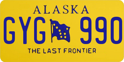 AK license plate GYG990
