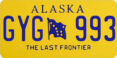 AK license plate GYG993
