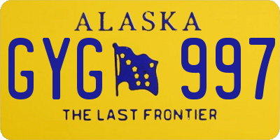 AK license plate GYG997