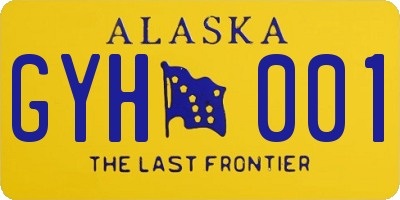 AK license plate GYH001