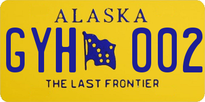 AK license plate GYH002