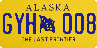 AK license plate GYH008