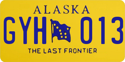 AK license plate GYH013