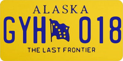 AK license plate GYH018
