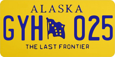 AK license plate GYH025