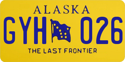 AK license plate GYH026