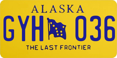 AK license plate GYH036