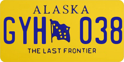 AK license plate GYH038