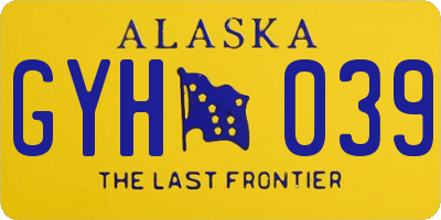 AK license plate GYH039