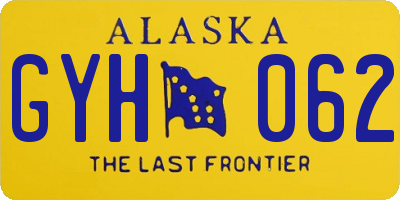 AK license plate GYH062