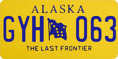 AK license plate GYH063