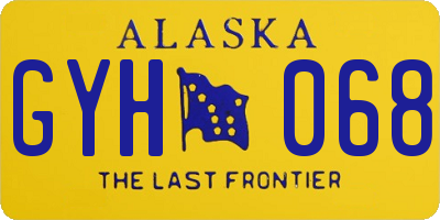 AK license plate GYH068