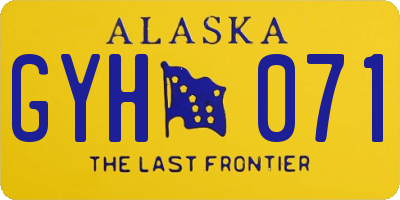 AK license plate GYH071