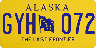 AK license plate GYH072