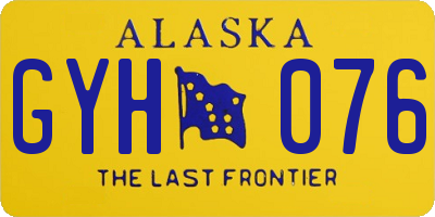 AK license plate GYH076