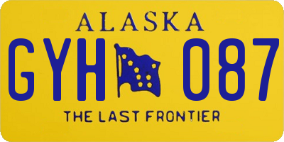AK license plate GYH087