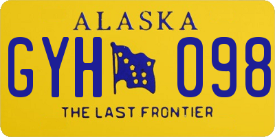 AK license plate GYH098