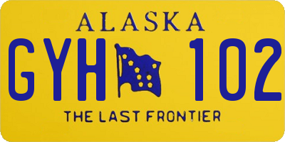 AK license plate GYH102