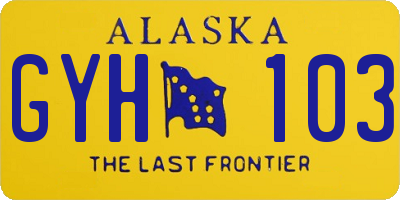 AK license plate GYH103