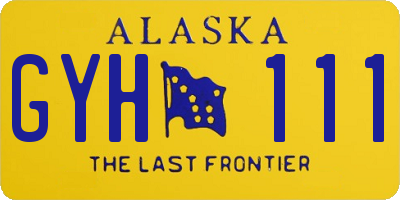 AK license plate GYH111