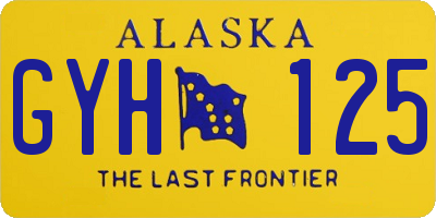 AK license plate GYH125