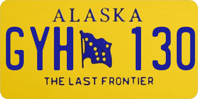 AK license plate GYH130