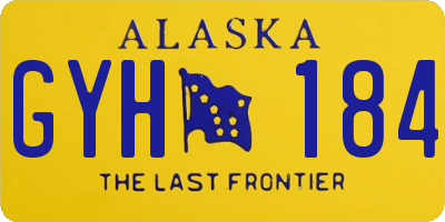 AK license plate GYH184