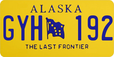 AK license plate GYH192