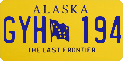 AK license plate GYH194