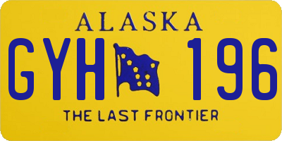 AK license plate GYH196