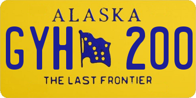 AK license plate GYH200