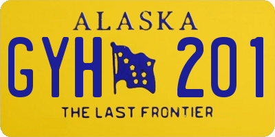 AK license plate GYH201