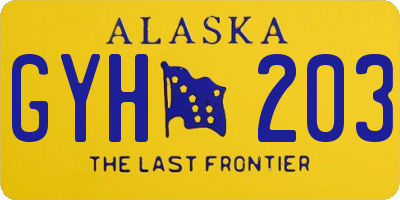 AK license plate GYH203