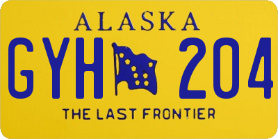 AK license plate GYH204