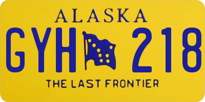 AK license plate GYH218